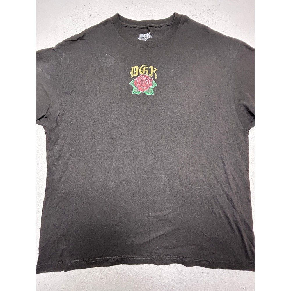 DGK T-Shirt 100% Cotton Black Virgin Mary Graphic 2XL Mens